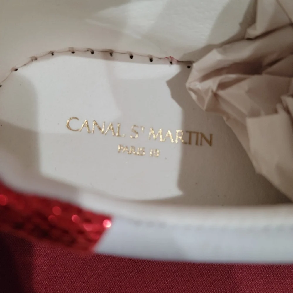 Canal st martin Lancry espadrille sneakers roma Rouge white red 41